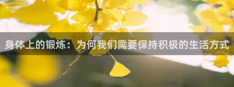 77体育app下载官网：身体上的锻炼：为何我们需要保持积极的生活方式